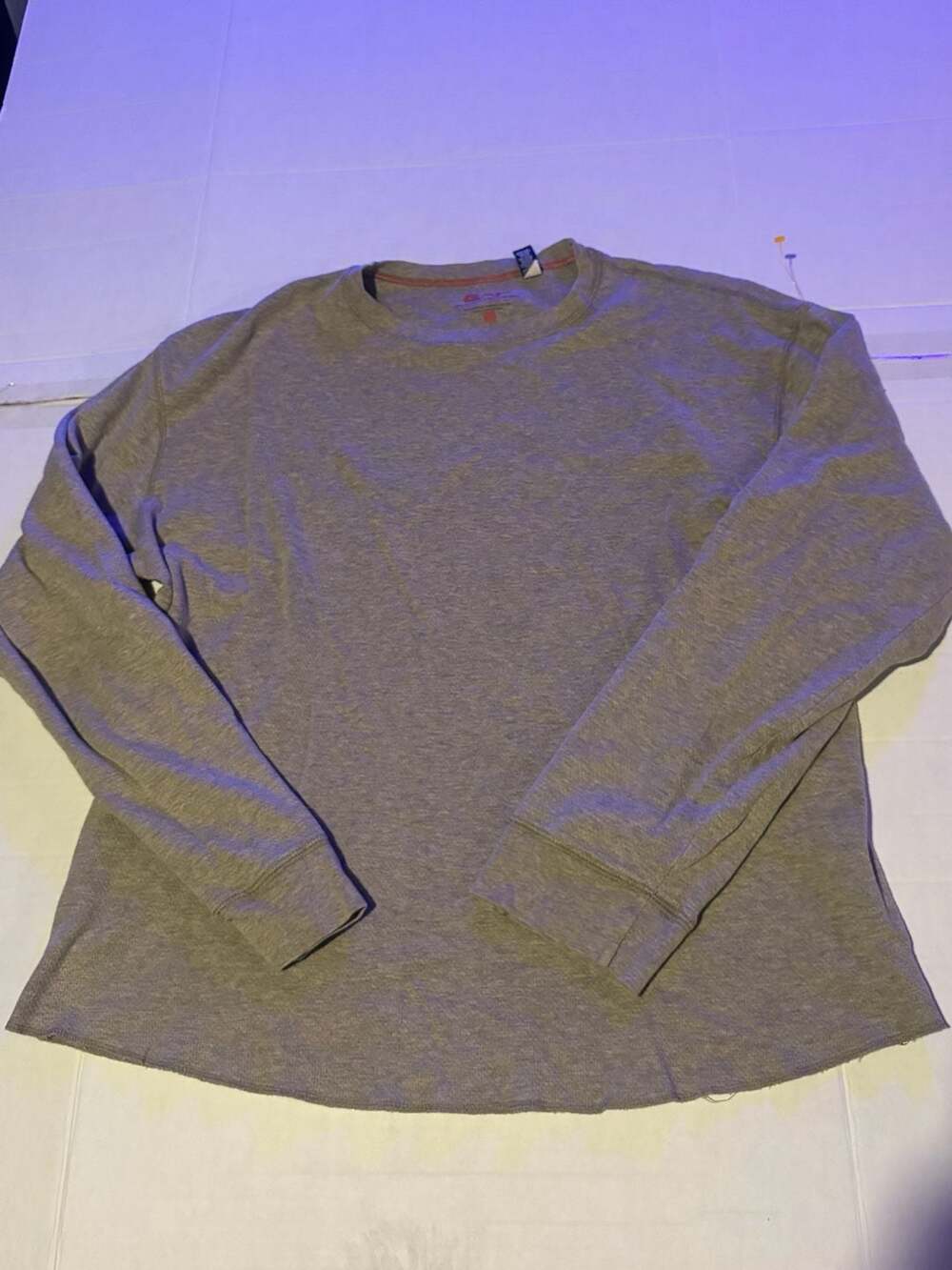 Vintage Gap Thermal Long Sleeve Shirt Size XL Gray Cotton Crewneck